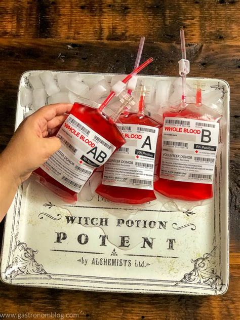 halloween fake blood bags|halloween blood bag alcohol recipe.